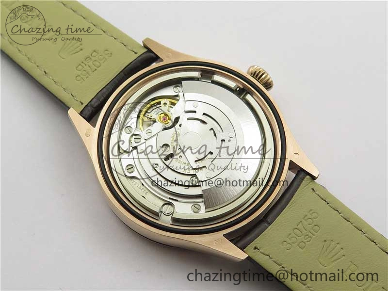 Chic Cellini RG KZF 1:1 Best Edition White Dial Roman Markers on Brown Leather Strap SA 2778