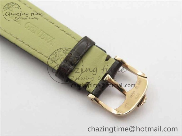 Chic Cellini RG KZF 1:1 Best Edition White Dial Roman Markers on Brown Leather Strap SA 2778