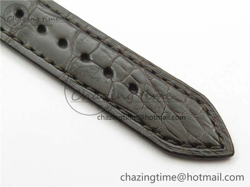 TimelessDesign Cellini RG KZF 1:1 Best Edition White Dial Stick Markers on Brown Leather Strap SA 2779