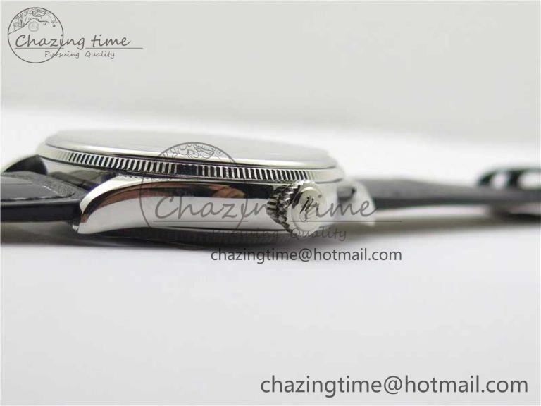 Cellini SS KZF 1:1 Best Edition White Dial Stick Markers on Black Leather Strap SA Breathable 2781