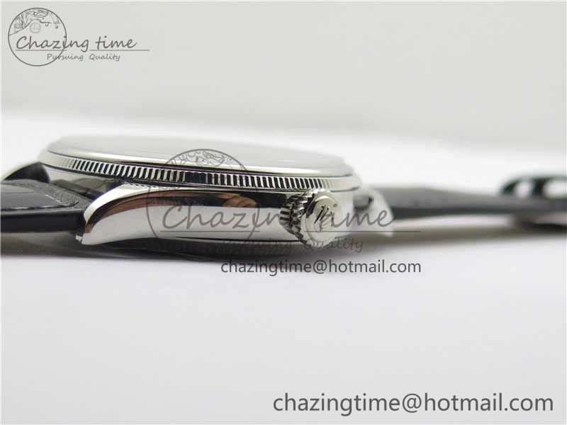 Cellini SS KZF 1:1 Best Edition White Dial Stick Markers on Black Leather Strap SA Breathable 2781