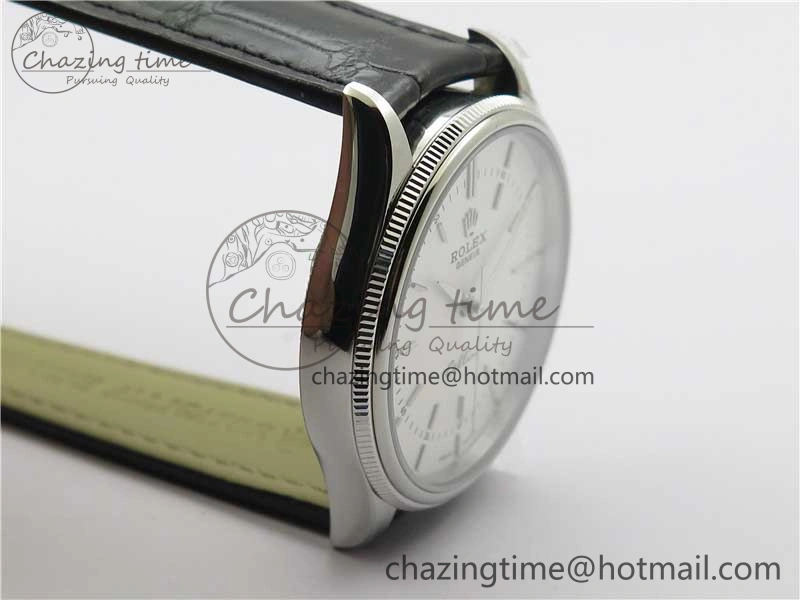 Cellini SS KZF 1:1 Best Edition White Dial Stick Markers on Black Leather Strap SA Breathable 2781