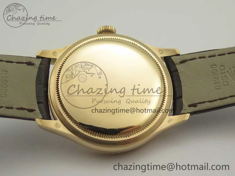 Premium Cellini Time 50509 RG MKF Best Edition Black Dial Roman Marker on Brown Leather Strap A3132 V 3406