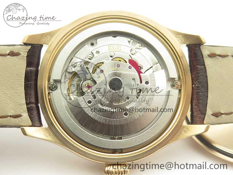Premium Cellini Time 50509 RG MKF Best Edition Black Dial Roman Marker on Brown Leather Strap A3132 V 3406