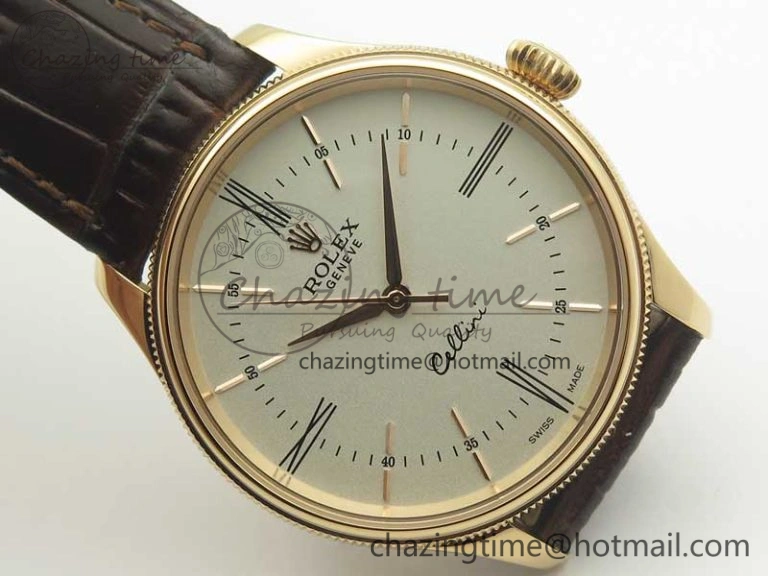 Cellini Time 50509 RG MKF Best Edition White Dial Roman Marker on Brown Leather Strap A3132 V Reliable 3407