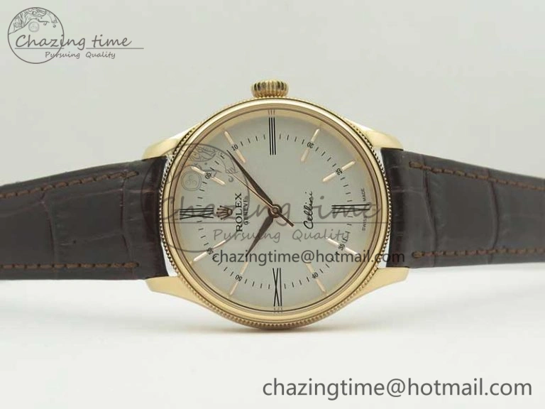 Cellini Time 50509 RG MKF Best Edition White Dial Roman Marker on Brown Leather Strap A3132 V Reliable 3407