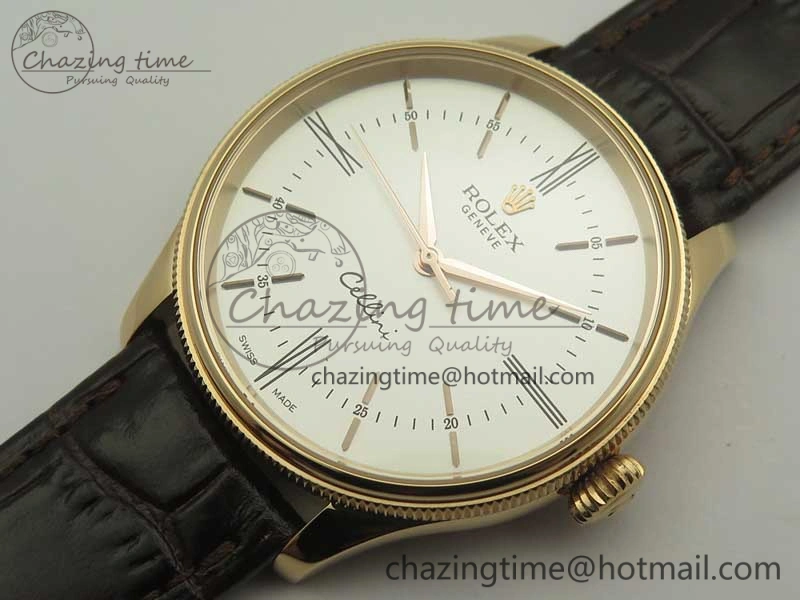 Cellini Time 50509 RG MKF Best Edition White Dial Roman Marker on Brown Leather Strap A3132 V Reliable 3407
