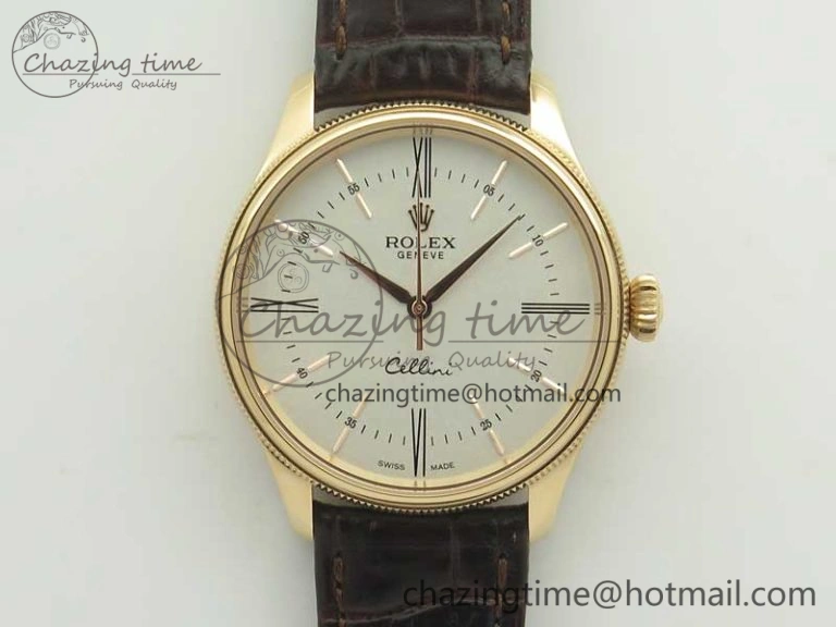 Cellini Time 50509 RG MKF Best Edition White Dial Roman Marker on Brown Leather Strap A3132 V Reliable 3407