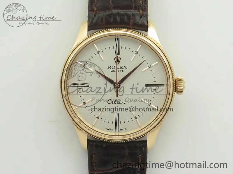 Cellini Time 50509 RG MKF Best Edition White Dial Roman Marker on Brown Leather Strap A3132 V Reliable 3407