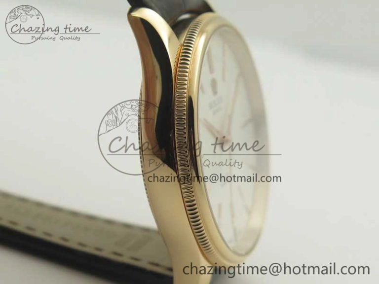 Cellini Time 50509 RG MKF Best Edition White Dial Sticks Marker on Brown Leather Strap A3132 V HighQuality 3405