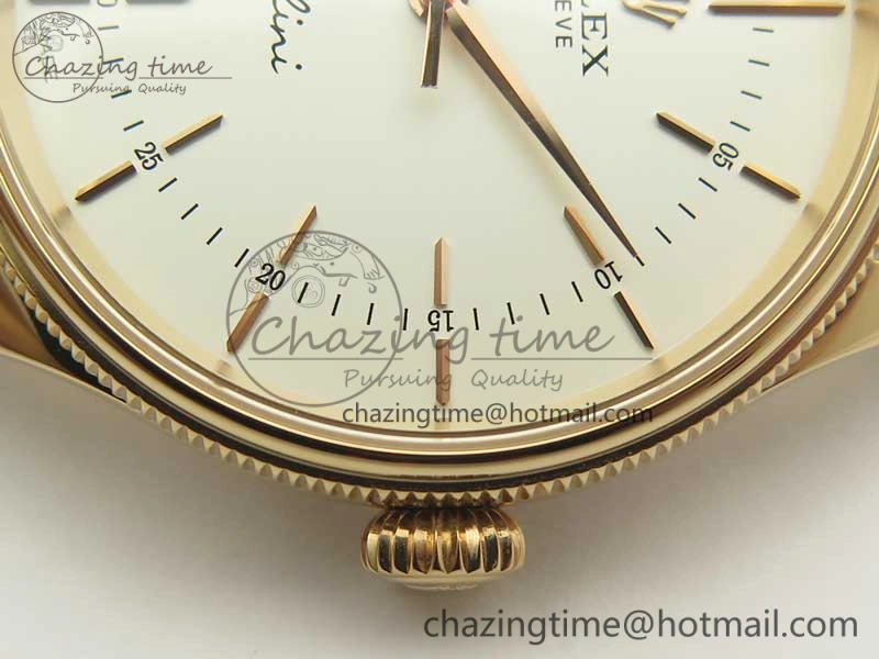 Cellini Time 50509 RG MKF Best Edition White Dial Sticks Marker on Brown Leather Strap A3132 V HighQuality 3405
