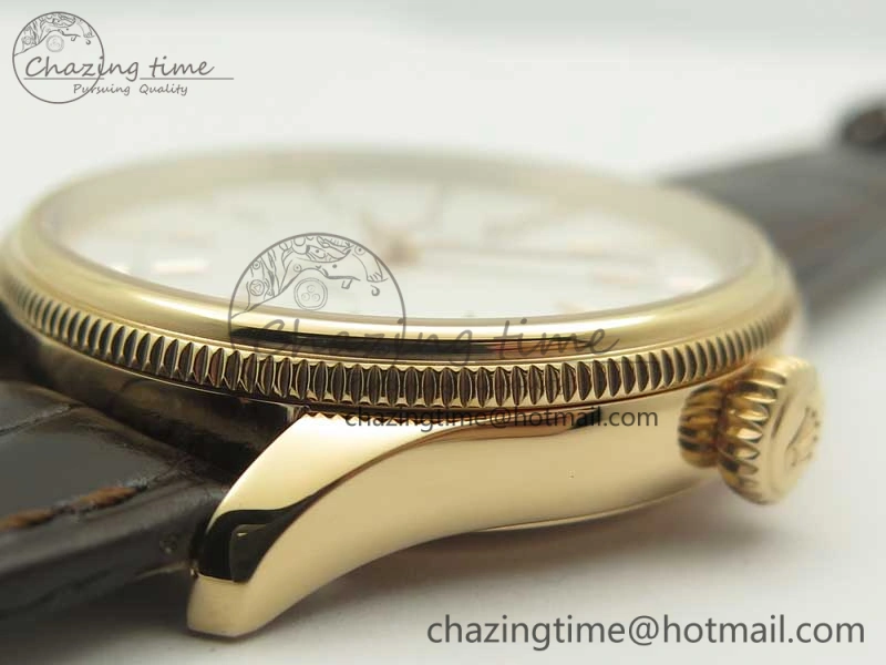 Cellini Time 50509 RG MKF Best Edition White Dial Sticks Marker on Brown Leather Strap A3132 V HighQuality 3405