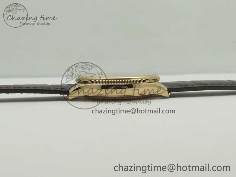Cellini Time 50509 RG MKF Best Edition White Dial Sticks Marker on Brown Leather Strap A3132 V HighQuality 3405