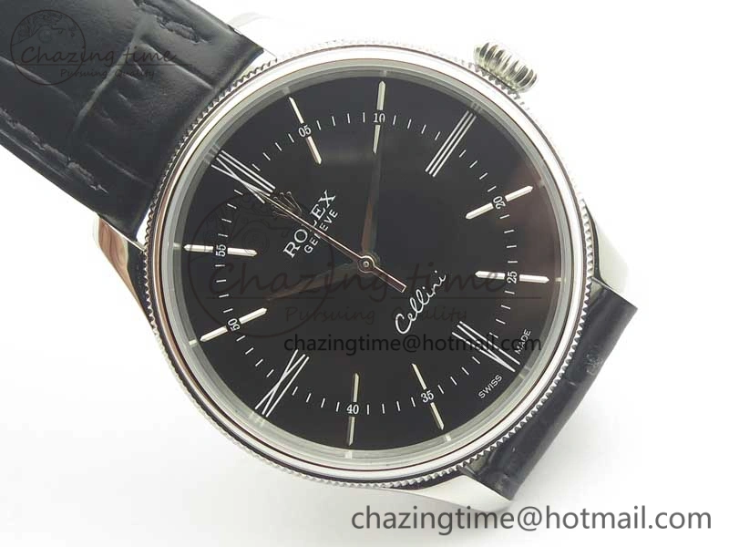 SportInspired Cellini Time 50509 SS MKF Best Edition Black Dial Roman Marker on Black Leather Strap A3132 V 3408