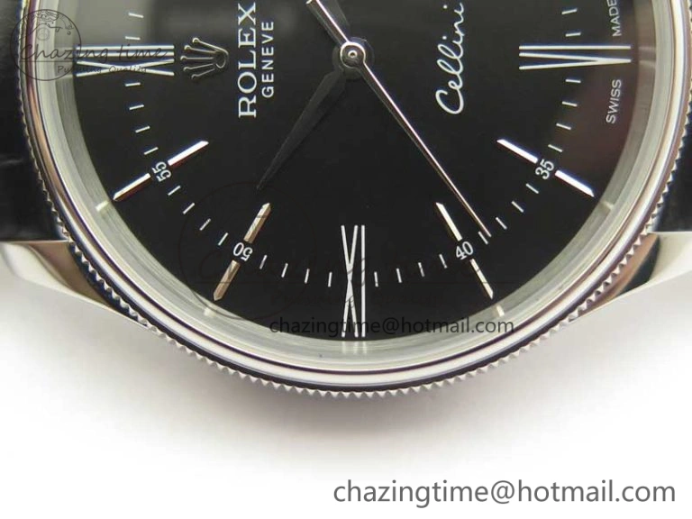 SportInspired Cellini Time 50509 SS MKF Best Edition Black Dial Roman Marker on Black Leather Strap A3132 V 3408