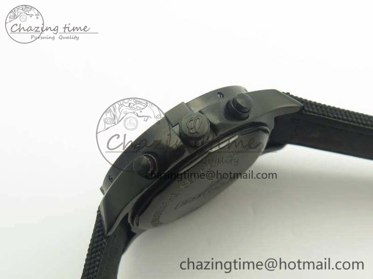 Cozy Challenger Chronograph DLC Black Dial On Nylon Strap A 5666