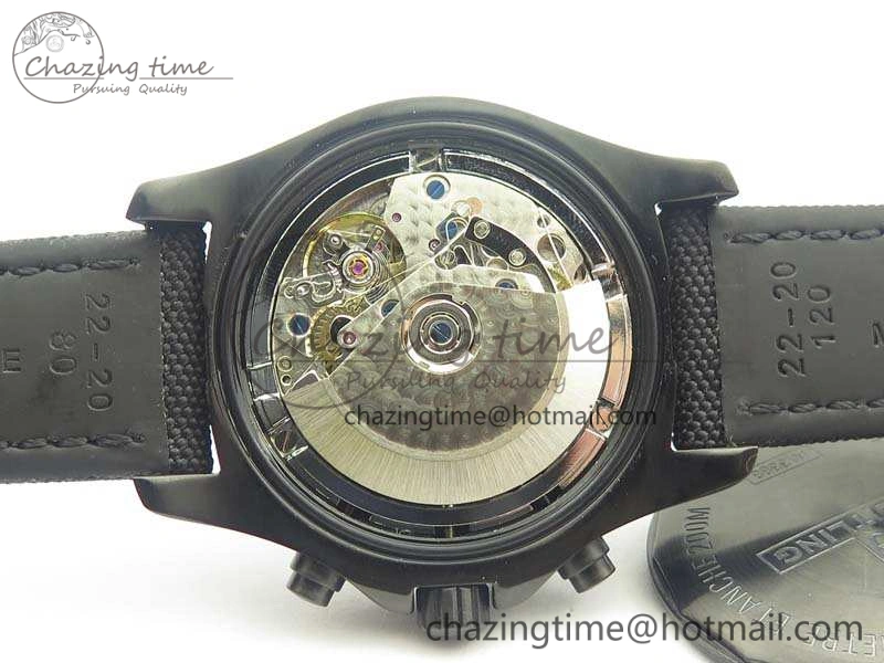 Cozy Challenger Chronograph DLC Black Dial On Nylon Strap A 5666