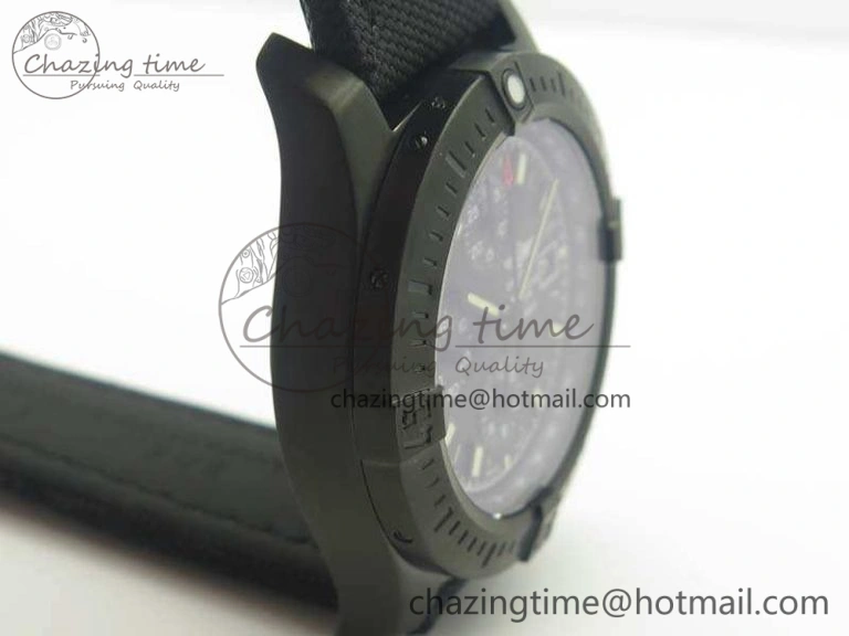 Cozy Challenger Chronograph DLC Black Dial On Nylon Strap A 5666