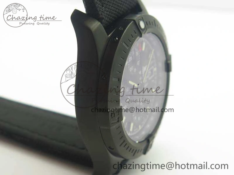 Cozy Challenger Chronograph DLC Black Dial On Nylon Strap A 5666