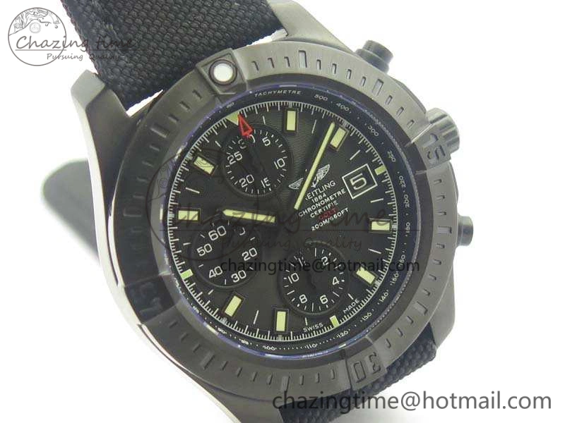 Cozy Challenger Chronograph DLC Black Dial On Nylon Strap A 5666