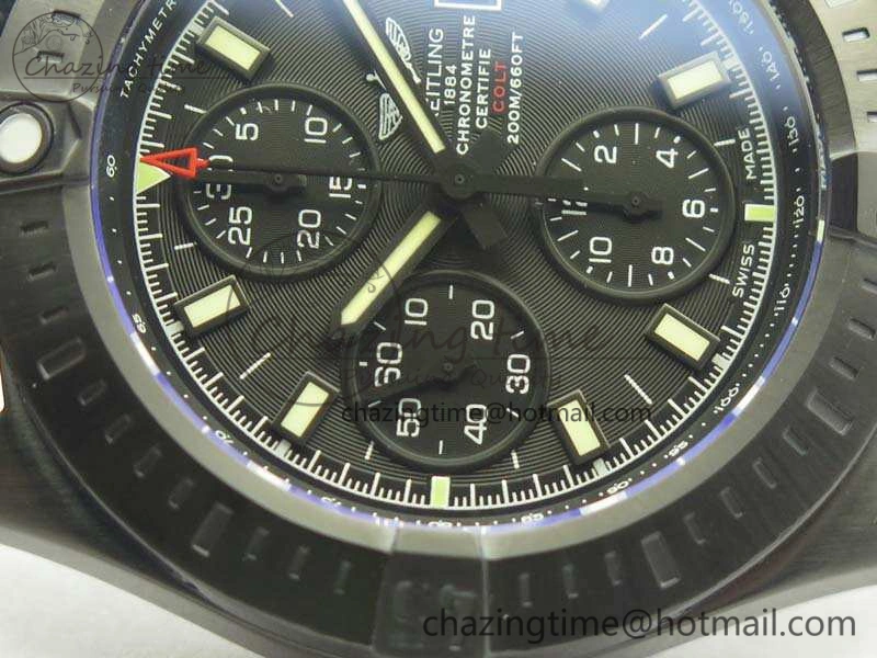 Cozy Challenger Chronograph DLC Black Dial On Nylon Strap A 5666