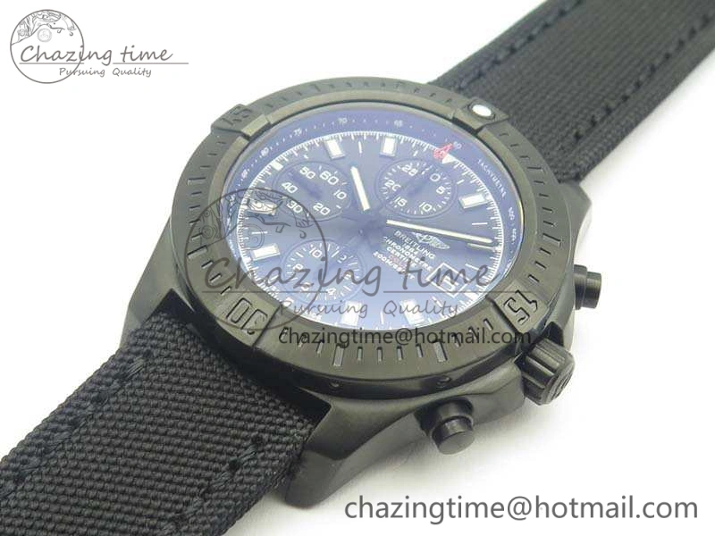 Cozy Challenger Chronograph DLC Black Dial On Nylon Strap A 5666