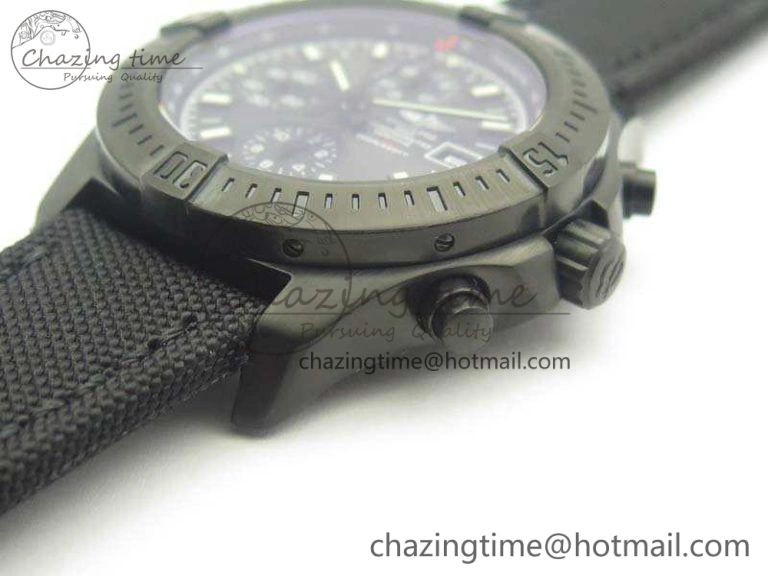 Cozy Challenger Chronograph DLC Black Dial On Nylon Strap A 5666