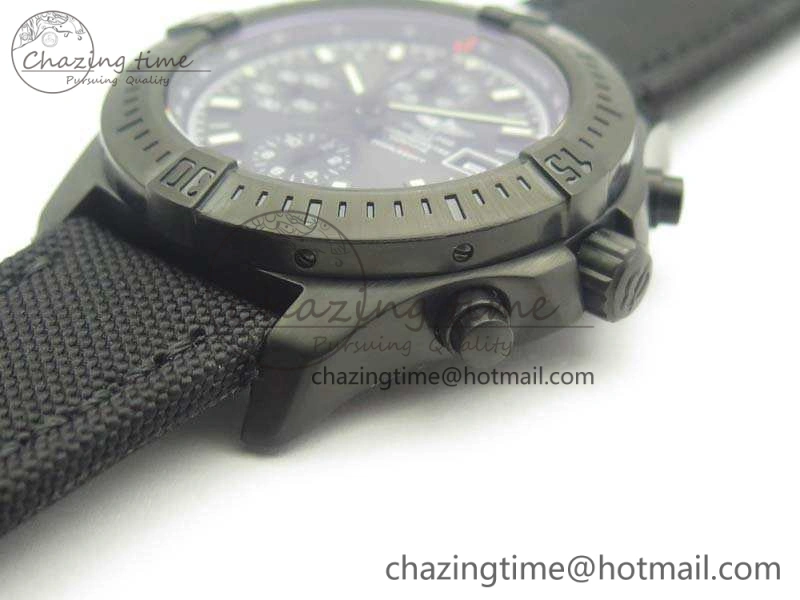 Cozy Challenger Chronograph DLC Black Dial On Nylon Strap A 5666
