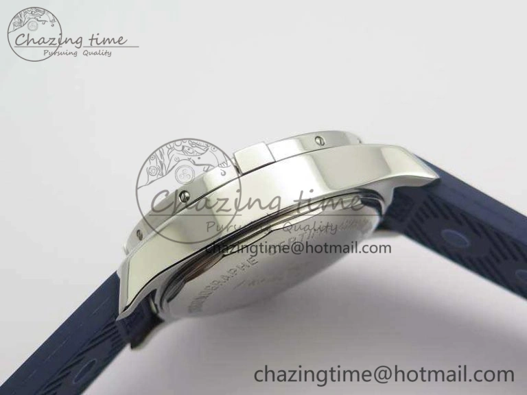 BestValue Challenger Chronograph SS Blue Dial On Rubber Strap A7750 (Free Rubber Strap) 5679