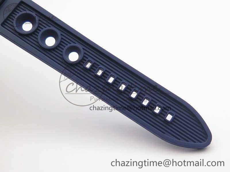 BestValue Challenger Chronograph SS Blue Dial On Rubber Strap A7750 (Free Rubber Strap) 5679