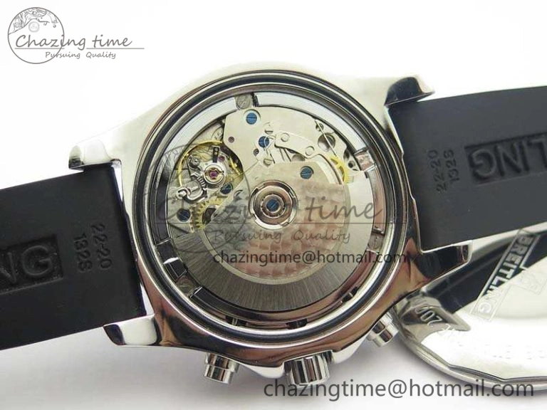 Versatile Challenger Chronograph SS White Dial On Rubber Strap A7750 (Free Rubber Strap) 5678