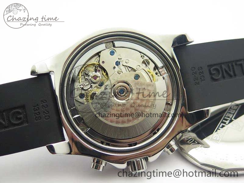 Versatile Challenger Chronograph SS White Dial On Rubber Strap A7750 (Free Rubber Strap) 5678