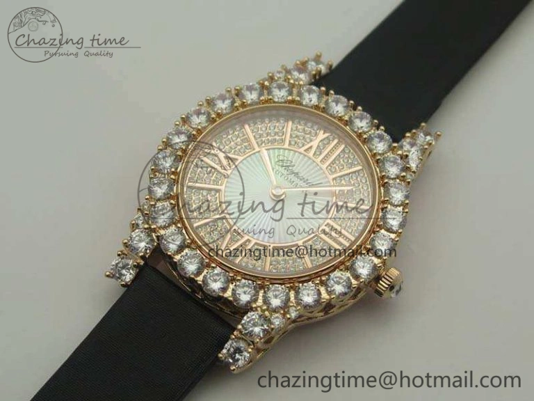Chopard 139419 Diamonds Ladies RG White MOP Diamond Dial Miyota DailyWear 6400