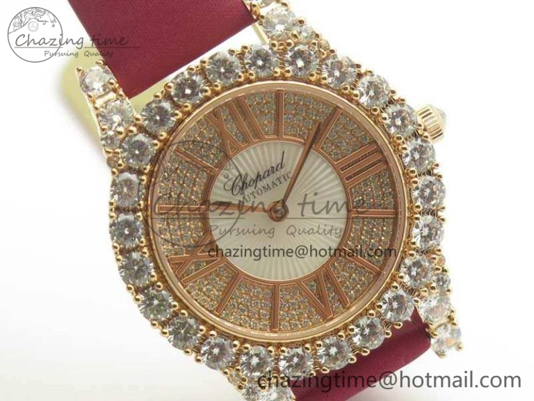 Chopard 139419 Diamonds Ladies RG White MOP Diamond Dial Miyota DailyWear 6400