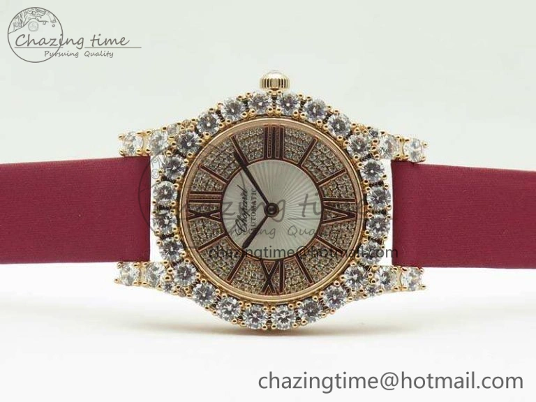 Chopard 139419 Diamonds Ladies RG White MOP Diamond Dial Miyota DailyWear 6400