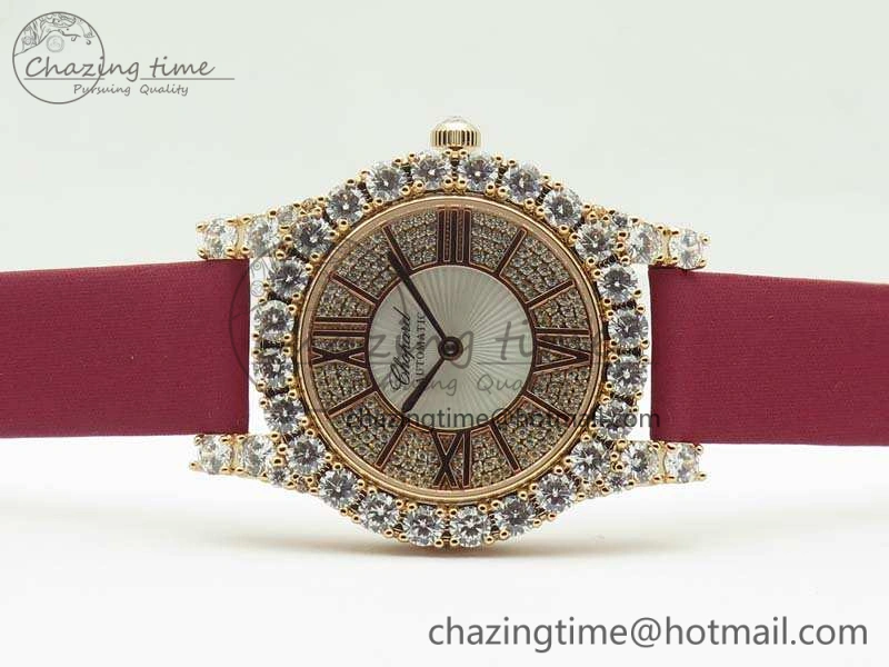 Chopard 139419 Diamonds Ladies RG White MOP Diamond Dial Miyota DailyWear 6400