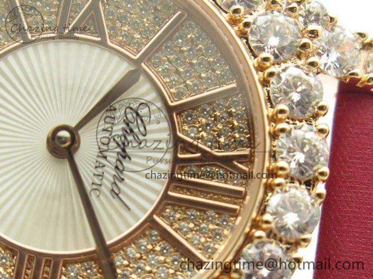Chopard 139419 Diamonds Ladies RG White MOP Diamond Dial Miyota DailyWear 6400