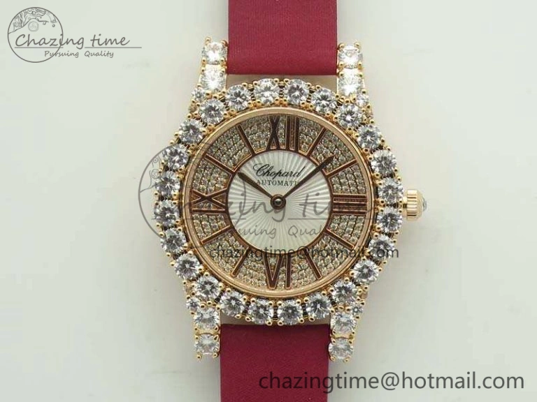 Chopard 139419 Diamonds Ladies RG White MOP Diamond Dial Miyota DailyWear 6400