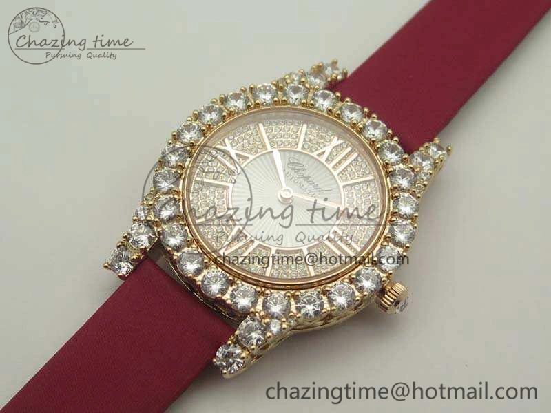 Chopard 139419 Diamonds Ladies RG White MOP Diamond Dial Miyota DailyWear 6400