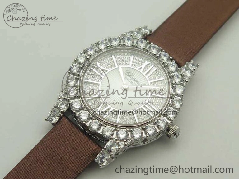 UrbanStyle Chopard 139419 Diamonds Ladies SS White MOP Diamond Dial Miyota 6399