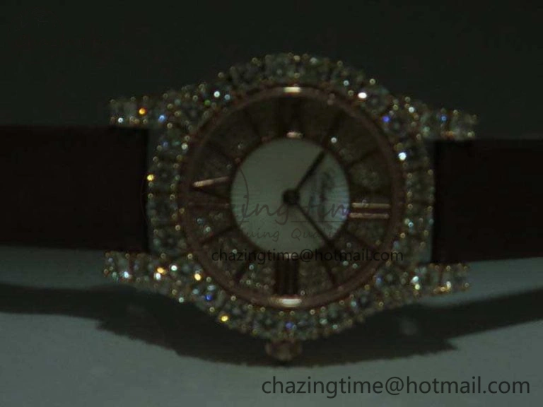 UrbanStyle Chopard 139419 Diamonds Ladies SS White MOP Diamond Dial Miyota 6399