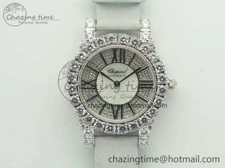 UrbanStyle Chopard 139419 Diamonds Ladies SS White MOP Diamond Dial Miyota 6399