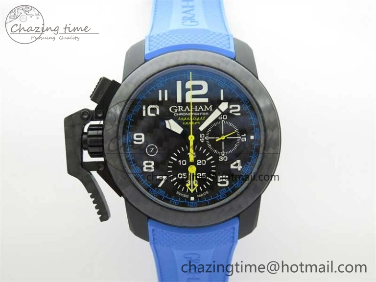 Chronofighter Superlight JKF 1:1 Best Edition on Blue Rubber Strap A Reliable 6655