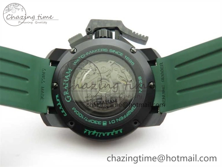 Sophisticated Chronofighter Superlight JKF 1:1 Best Edition on Green Rubber Strap A 6657