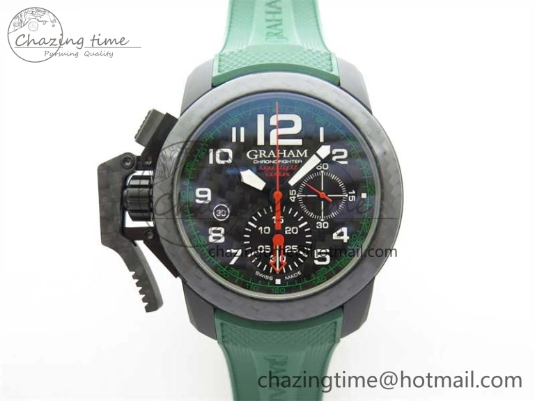 Sophisticated Chronofighter Superlight JKF 1:1 Best Edition on Green Rubber Strap A 6657