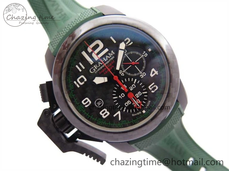Sophisticated Chronofighter Superlight JKF 1:1 Best Edition on Green Rubber Strap A 6657