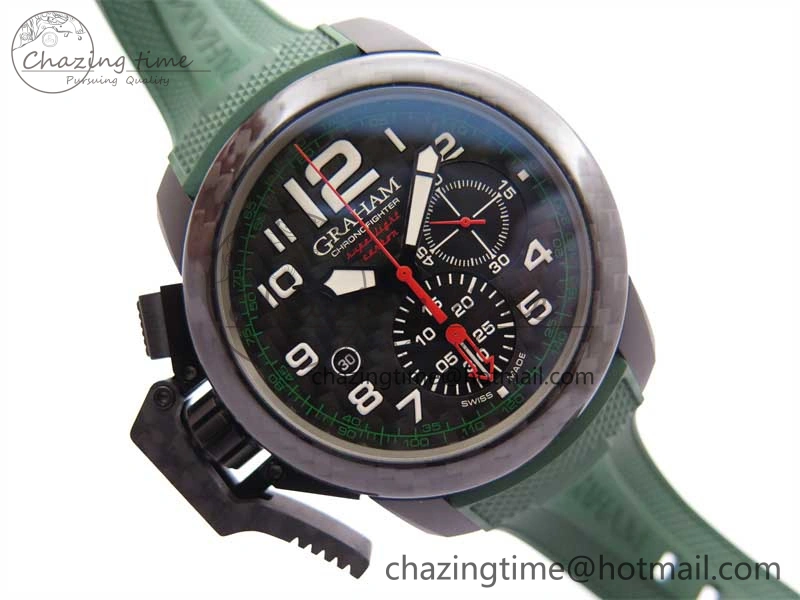 Sophisticated Chronofighter Superlight JKF 1:1 Best Edition on Green Rubber Strap A 6657