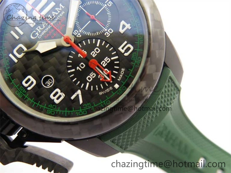 Sophisticated Chronofighter Superlight JKF 1:1 Best Edition on Green Rubber Strap A 6657