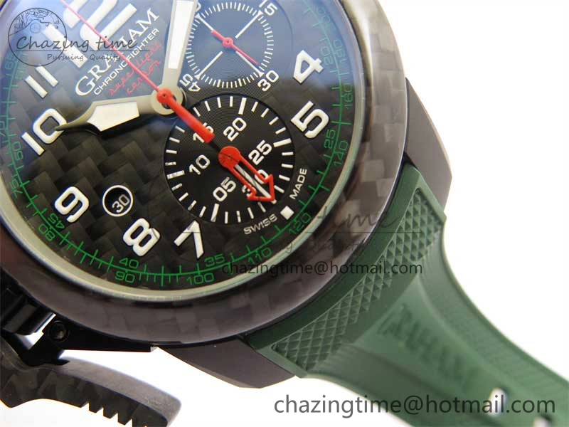 Sophisticated Chronofighter Superlight JKF 1:1 Best Edition on Green Rubber Strap A 6657