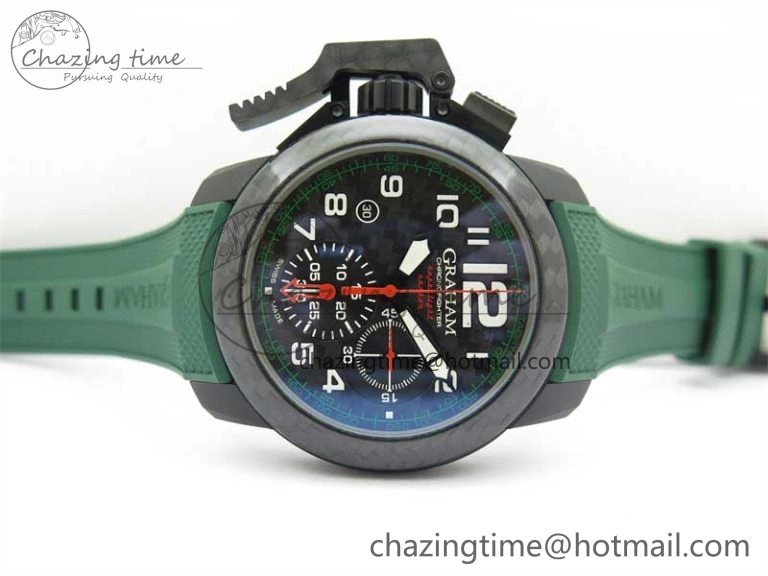 Sophisticated Chronofighter Superlight JKF 1:1 Best Edition on Green Rubber Strap A 6657